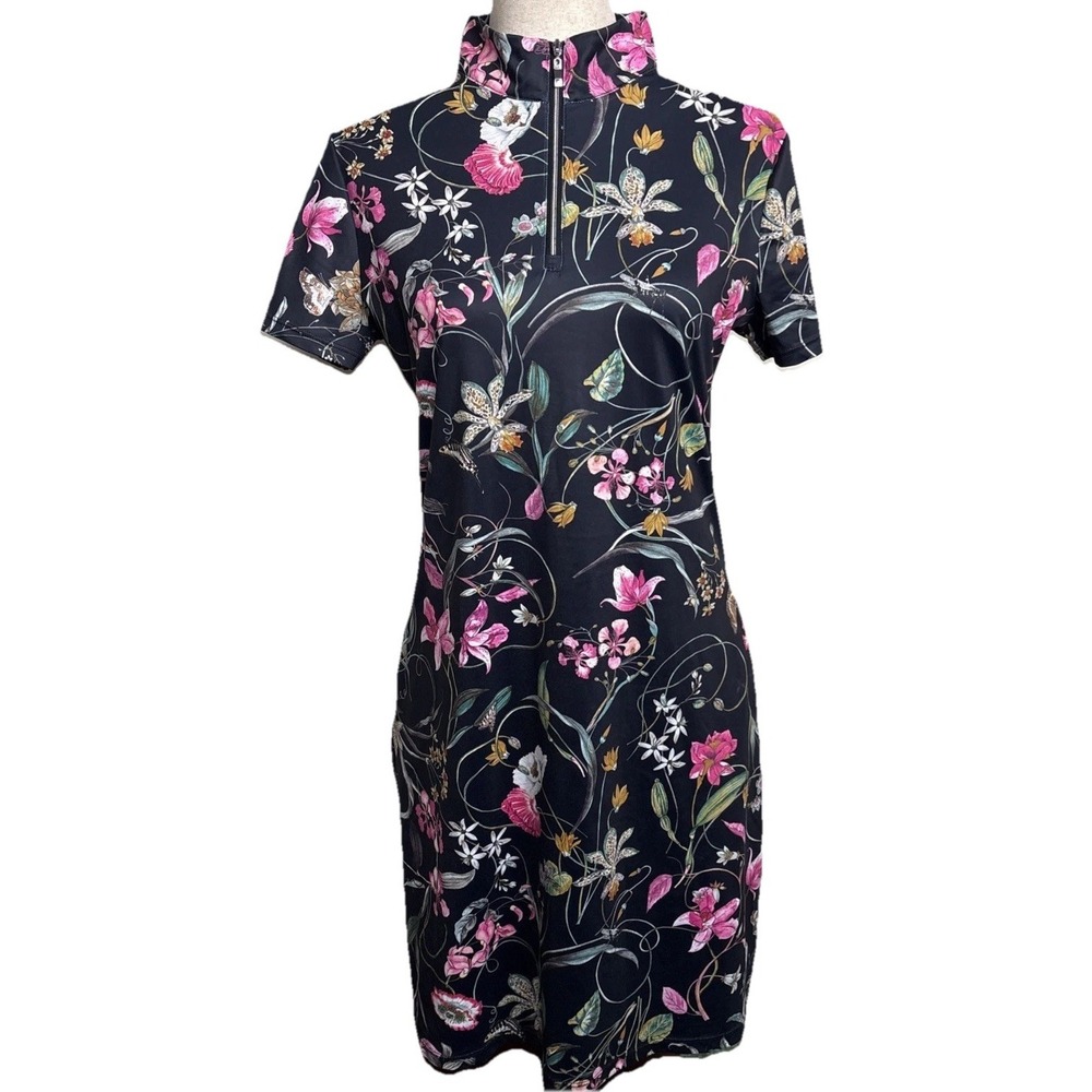 AceGolfs Dress Pickleball Tennis Golf Floral Botanic Womens Small UPF50+